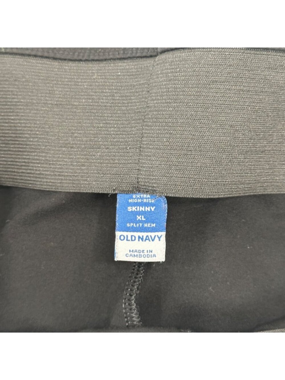 Old Navy Women Extra High Rise Skinny Front Split Hem Stretch Pants -XL Pull On - Picture 3 of 12